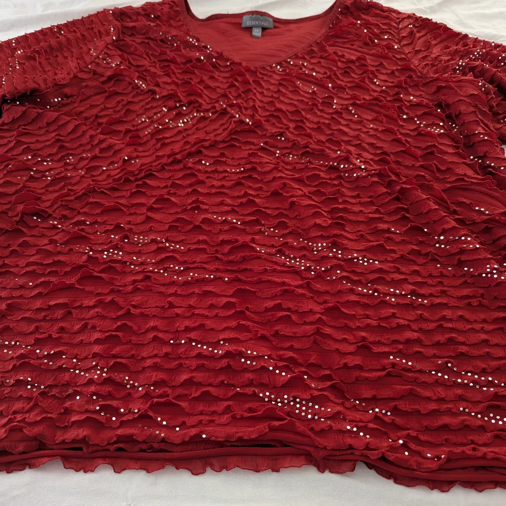 Essentials Ruffled & Sequined Blouse - Picture 5 of 9